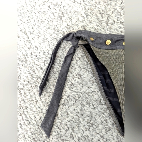 True Religion Women's Gray & Metallic Bikini Bottom w/ Gold Accents - Picture 5 of 16